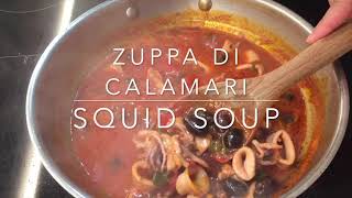 Squid soup with croutons Zuppa di calamari [upl. by Kayne]