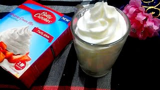 How to Make Whipped Cream using Betty Crocker Whipping Cream Mix  Home Cooking [upl. by Merfe]