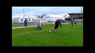 exercice gardien de but echauffement 10 portero training goalkeeper chamois niortais [upl. by Angelika]