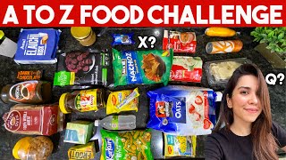 I ate food ONLY in Alphabetical Order A to Z Food for 24 Hours Challenge  Heli Ved [upl. by Oicnedif]