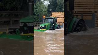 Tractor vs closed rufford Ford ruffordford fail rufford ford flood flooded deepwater [upl. by Rosenwald361]