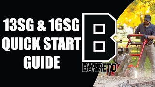 13SG16SG Stump Grinder Quick Start Guide  Barreto Manufacturing Inc [upl. by Annmaria554]