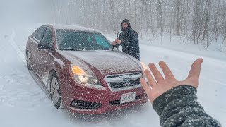 Winter Car Camping In Freezing Temps amp Severe Blizzard [upl. by Llenaj]