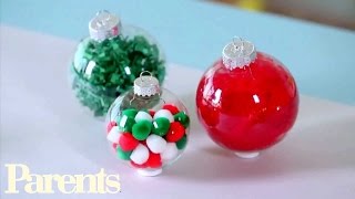 Easy Homemade Christmas Ornament Ideas  Parents [upl. by Aikcir]