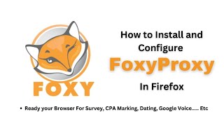 How to Install and Configure FoxyProxy Standard In Firefox Perfectly  PC Firfox SetUP [upl. by Imij]