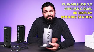 Plugable USB 30 and USB C Dual 4K Display Docking Station [upl. by Alehc59]