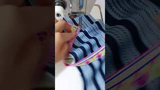 Sewing ribbon on the waistband [upl. by Pucida]