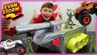 Valentine’s Day 80 Minute Compilation Monster Trucks amp Plastic Army Men [upl. by Sidnac546]