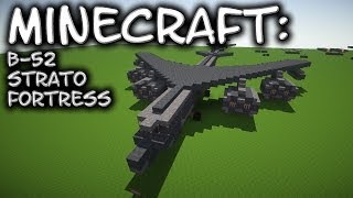 Minecraft Boeing B52 Stratofortress Tutorial [upl. by Adnoved]