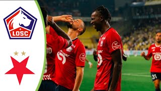 Lille vs Slavia Praha  Extended Highlights amp All Goals 2024 HD [upl. by Yllus]