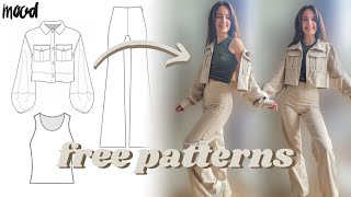 sewing an entire outfit using only free mood patterns [upl. by Nosna]