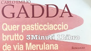 3Minuti 1Libro Ep 5  Quer pasticciaccio brutto de via Merulana di Carlo E Gadda [upl. by Zwiebel]