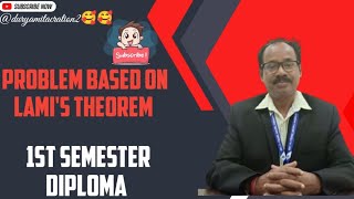 Problem Based on Lamis Theorem 1st semester Diploma trending viralvideo [upl. by Habeh]