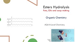 Hydrolysis of Esters fats oils and soap AQA Alevel chemistry [upl. by Jarrid573]