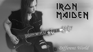 Different World  Iron Maiden guitar cover [upl. by Anerul105]