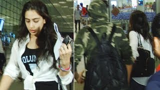 Sara Ali Khan cares for brother Ibrahim while leaving for IIFA 2017 [upl. by Tedra]