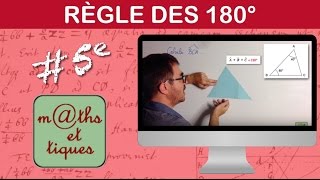 Appliquer la règle des 180° dans le triangle  Cinquième [upl. by Arabelle]