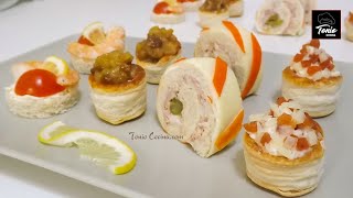 Aperitivos fáciles rápidos y económicos con Pan de Molde  Canapés Variados 6  Tonio Cocina 293 [upl. by Ryter657]