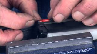 HiViz Pistol Dovetail Type Front Sight Installation Video [upl. by Ilesara]