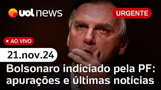 Bolsonaro indiciado por golpe pela PF Moraes mantém delação de Mauro Cid e mais notícias  UOL News [upl. by Ahar961]