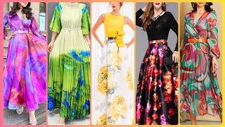 Los mejores vestidos largos estampados para damas elegantes e impresionantes [upl. by Euqor461]