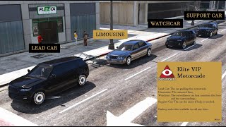 Elite VIP Motorcade Private Security Service GTA 5 Mod [upl. by Ellerol607]