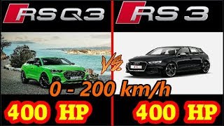 2020 Audi RQS3 400 HP vs Audi RS3 400 HP Acceleration DragRace 0 200 100200 kmh [upl. by Aeet]