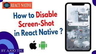 How to disable the Screenshot in ReactNative  in Hindi [upl. by Elatan]