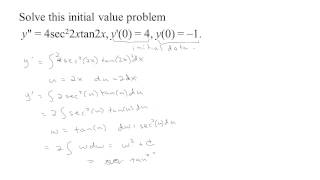 555 Solving a simple initial value problem using a substitution [upl. by Aicelef31]