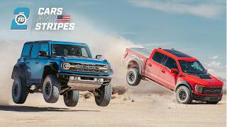 LIFT OFF 700bhp F150 Raptor R vs Ford Bronco RAPTOR [upl. by Frear]