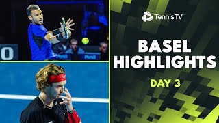 Rublev Faces Tabilo Ruud Wawrinka amp AugerAliassime In Action  Basel 2024 Highlights Day 3 [upl. by Rehctaht804]