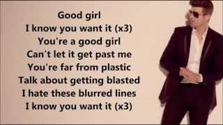 Robin Thicke  Blurred Lines feat TI and Pharrell Lyrics on Screen HD [upl. by O'Doneven51]