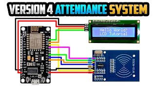 RFID Attendance System using ESP8266 and Google Sheets Version 4 [upl. by Surovy612]