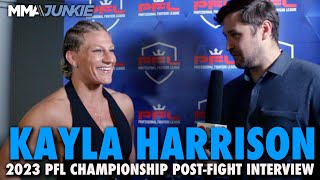 Kayla Harrison Sends Message to Childish Cris Cyborg Ill Beat The Sht Out of Her [upl. by Honebein871]