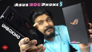 Asus ROG Phone 5 Unboxing in Telugu  First Snapdragon 888 in india 144Hz Amoled etc [upl. by Geoffry]