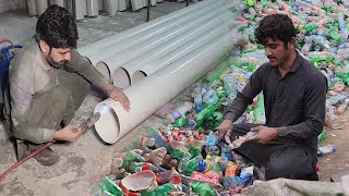 Recycling Millions Waste Plastic Bottles to Make PVC Pipes  Trash Foundry [upl. by Sulecram676]