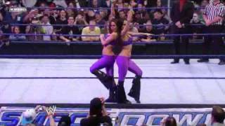 SMACKDOWN 090123 The Bella Twins vs Michelle amp Natalya [upl. by Marzi]