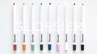 Glossier No 1 Pencil  Eyeliner Shade Swatches and Review [upl. by Viviene]