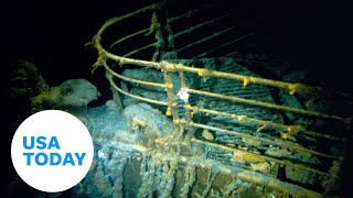 Rare never before seen footage from the Titanic wreckage released  USA TODAY [upl. by Asusej]