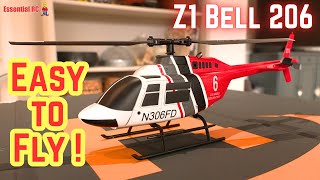 EASY TO FLY  Z1 Bell 206 RC Helicopter with Optical Flow Positioning [upl. by Nyrrad121]