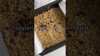 BANANA PEANUT BUTTER OAT BARS ✨ healthysnack healthyrecipes [upl. by Kiersten428]