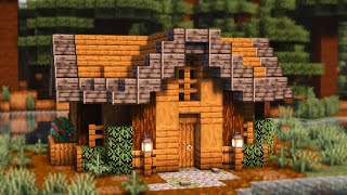 Minecraft EASY Spruce Starter House Tutorial [upl. by Adolphus860]