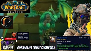 How To Solo Sunken Temple Class Quest DEVILSAUR EYE TRINKET  Classic WoW Hunter [upl. by Larimore945]