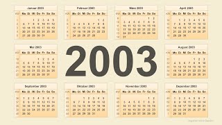 Kalender 2003 [upl. by Edward]