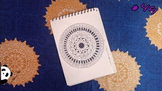 simple and easy mandala art design 🎨 45 [upl. by Baillie]