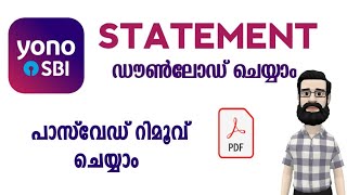 How to Download Bank Statement from Yono Sbi app in Malayalam  How can I get SBl Yono Statement [upl. by Lairret544]