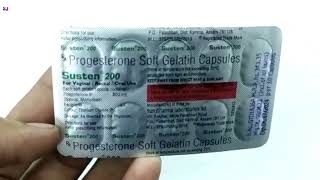 Susten 200 Capsule  Progesterone 200mg Soft Gelatin Capsules uses  Susten 200mg Capsule uses Dose [upl. by Atinomar]