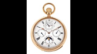 Schmitt Horan amp Co Auction April 28 2024 Lot 303 a complicated pocket watch by Usher amp Cole [upl. by Jair356]