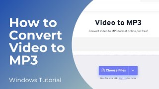 How to Convert Video to MP3 [upl. by Hafeetal]