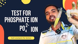 Test for phosphate ion PO42 Salt analysis for class 11 and 12 chemistry saltanalysis [upl. by Auqeenwahs]